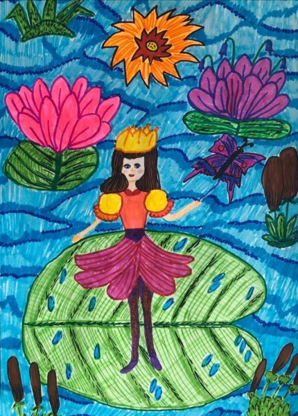 Детские рисунки фломастерами 5 лет