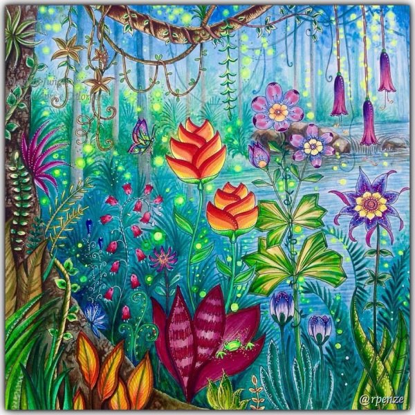 Удивительные джунгли Бэсфорд Джоанна раскрашенное