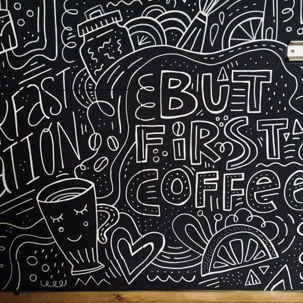 Картина маркерами на доске