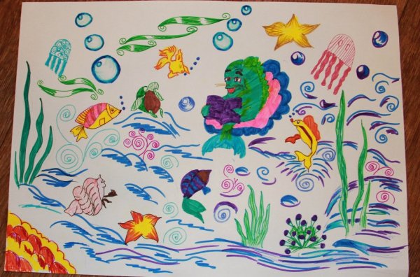 Детские рисунки фломастерами