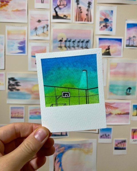 Полароиды рисунки маркерами легкие