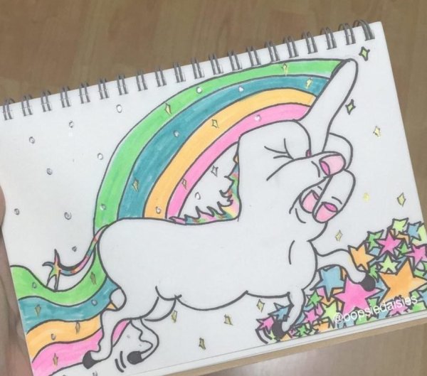 Срисовки для скетчбука Единорог