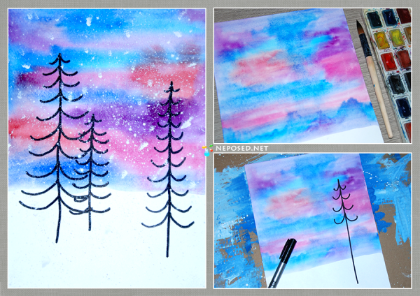 Декоративный пейзаж зима