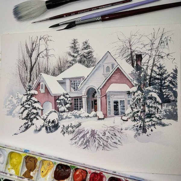 Зимние рисунки