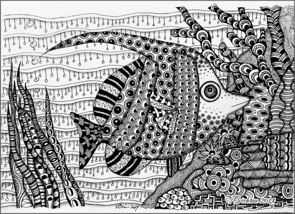 Рисование гелевой ручкой