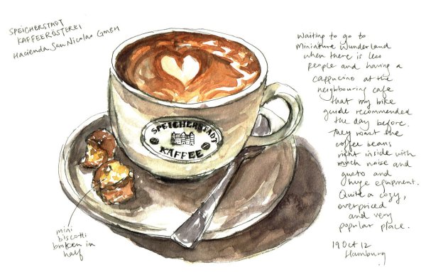 Чашка с чаем скетчинг