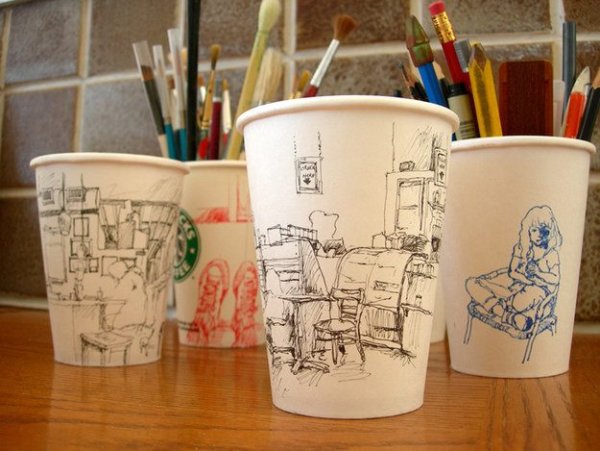 Разрисовать стакан