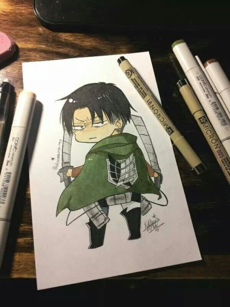 Скетчбук атака титанов Леви