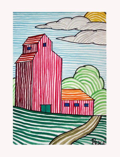 Пейзаж фломастерами для детей