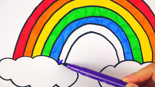 Радуга из фломастеров