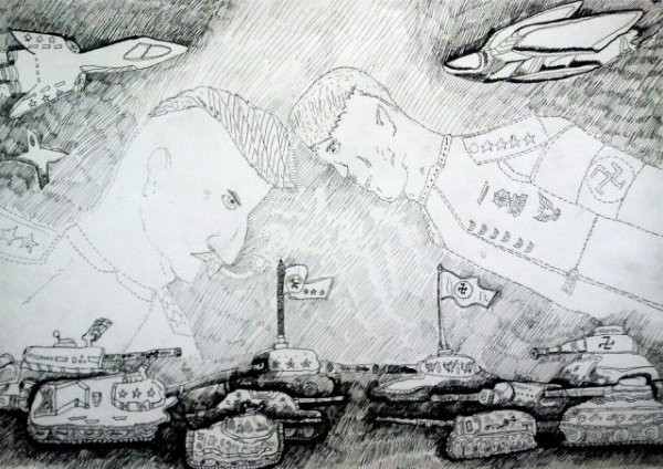 Рисунки на тему война креативные