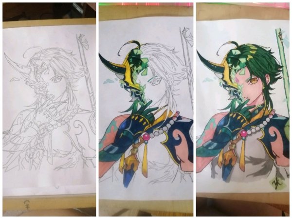 Геншин Импакт для срисовки