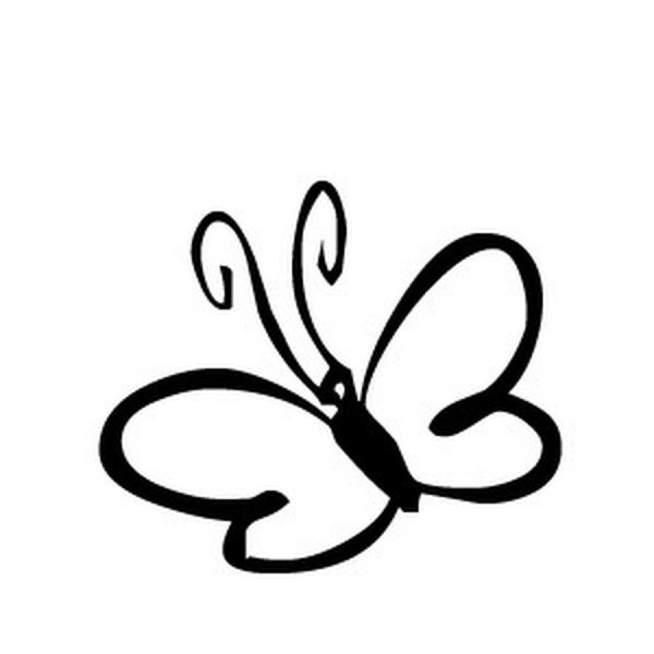 Бабочка фломастерами