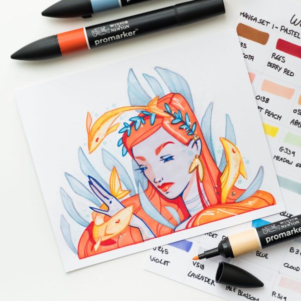 Наруто цветными карандашами