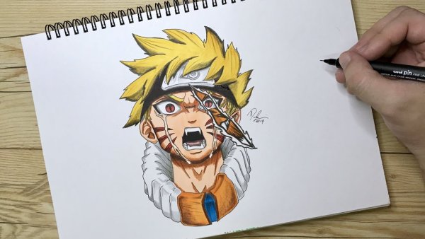 Copic маркерами Наруто