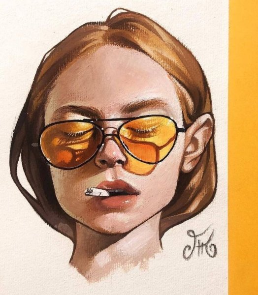 Портрет маркерами