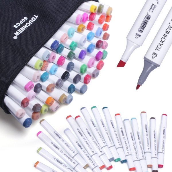 Закат маркерами для скетчинга