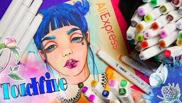 Волосы маркерами для начинающих