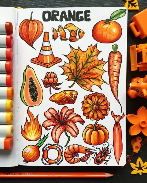 Оранжевый рисунок