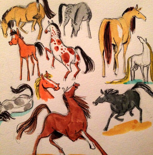 Стили рисования лошадей