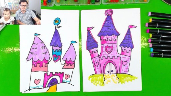 Замок фломастерами