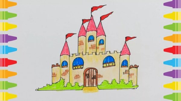 Рисование сказочный дворец
