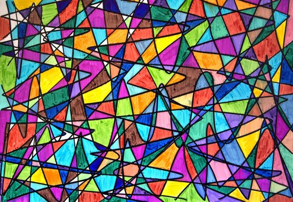 Абстракция фломастерами