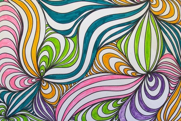 Рисунки фломастером абстракция