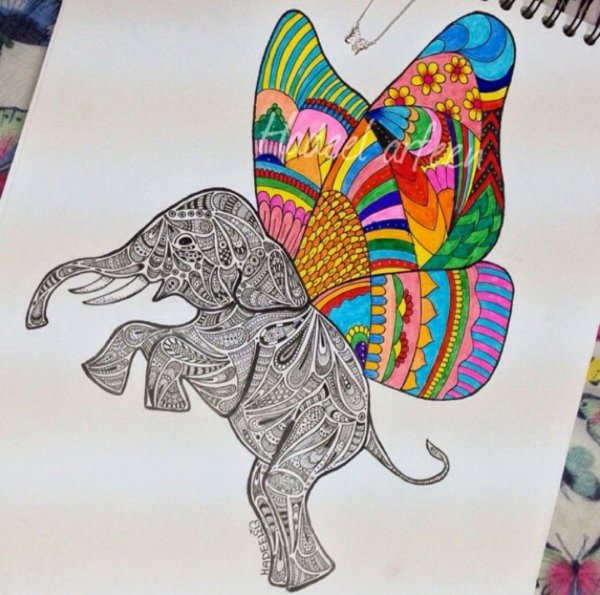 Рисование цветными гелевыми ручками