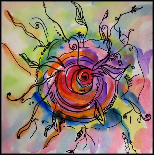 Абстракция карандашом