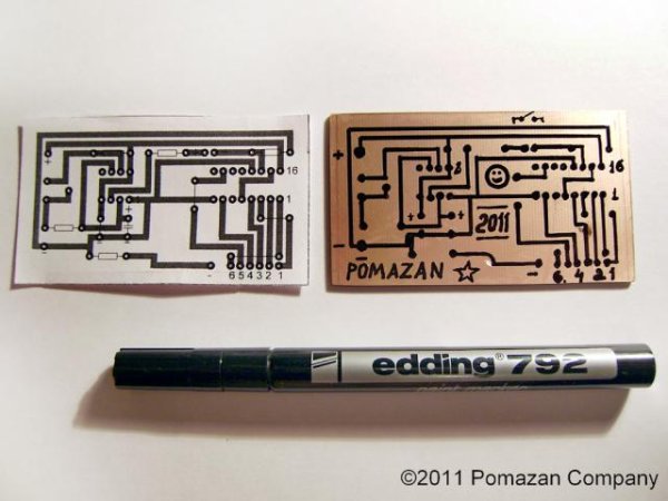 Рисование платы маркером