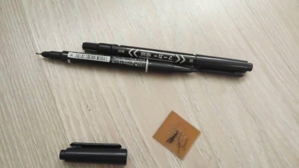 Маркер для плат травление