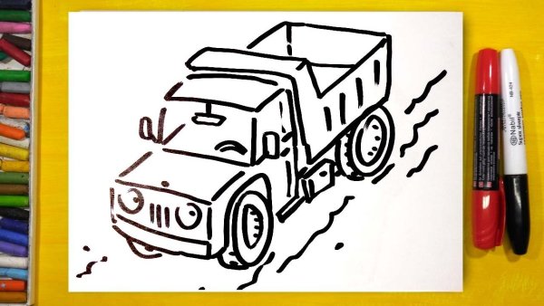 Машина маркером для детей