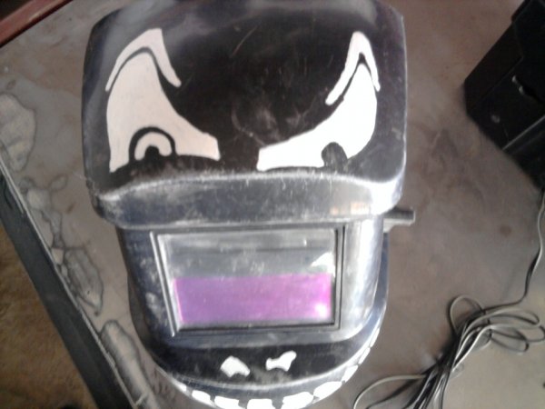 Сварочная маска Раскрашенная маркерами