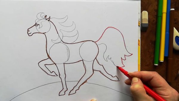 Рисуем фломастерами поэтапно