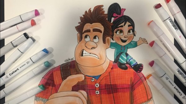 Мультяшные люди маркерами