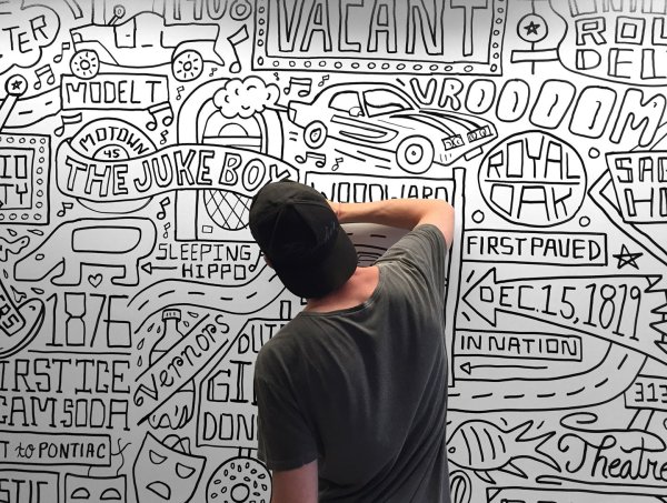 Маркерная стена в детской