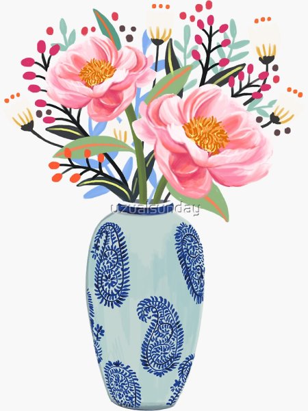 Ваза с рисунком