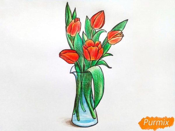 Цветы скетч маркерами