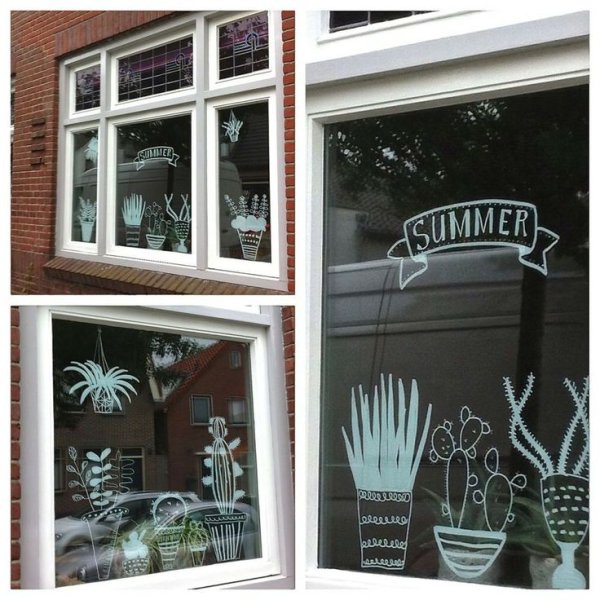 Роспись витрин маркерами для окон