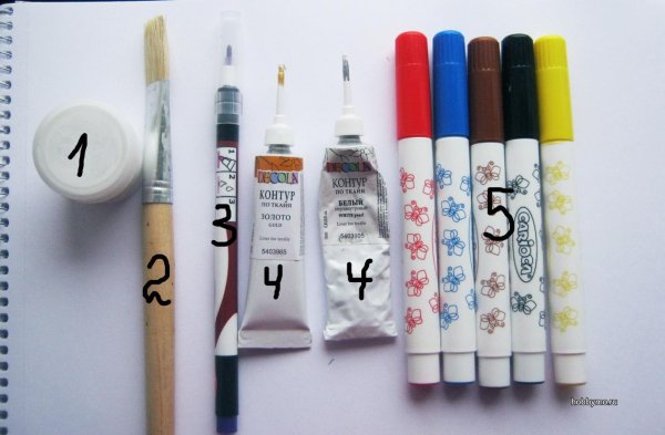 Роспись маркерами по ткани