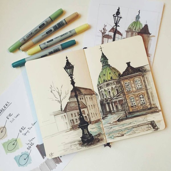 Живопись акварельными маркерами