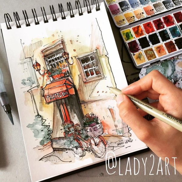 Скетчбук для акварельных маркеров