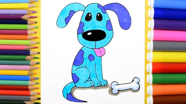 Собачка из фломастеров