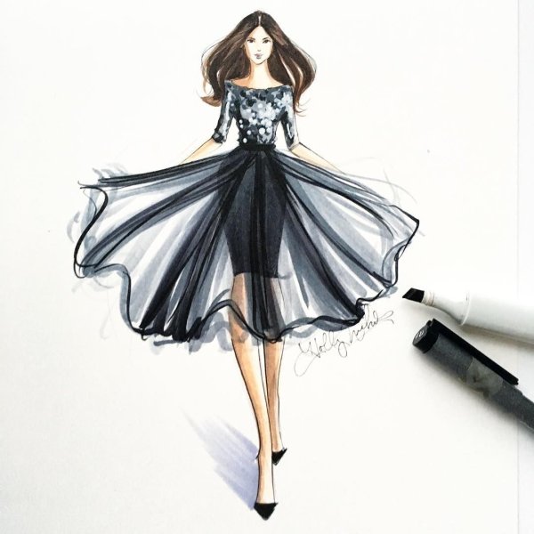 Эскизы платьев