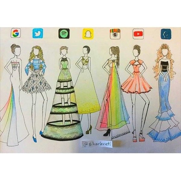 Платья в виде приложений