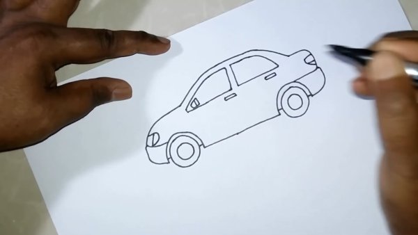 Машина маркером для детей