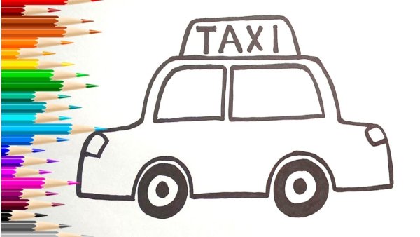 Рисунки фломастерами машины