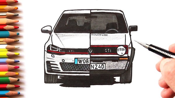 Машина скетч маркерами