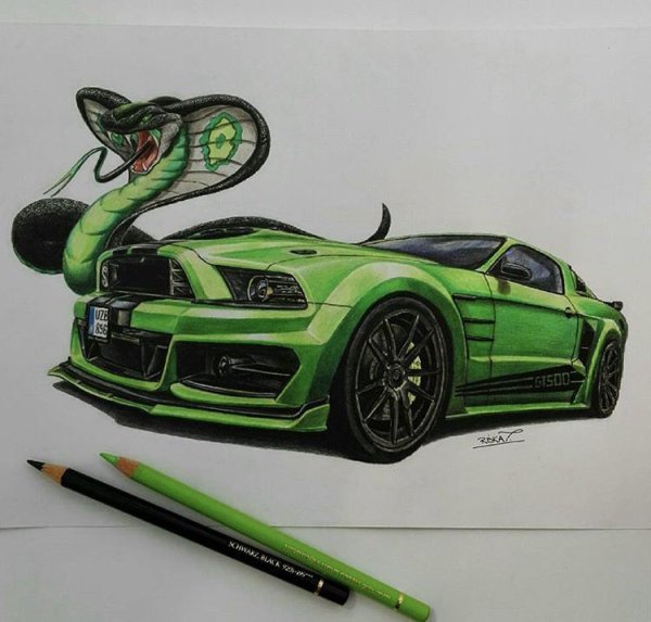 Рыба кит папа рисует машину